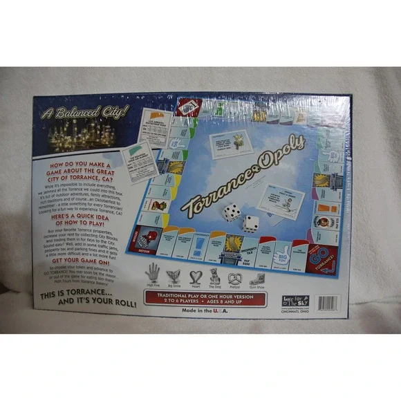Torrance-Opoly Board Game Late for the Sky Torrance California New Sealed